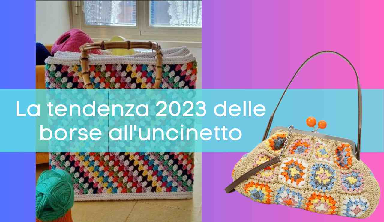 La tendenza 2023 delle borse all'uncinetto - Fonte Pinterest - Moda e Immagine