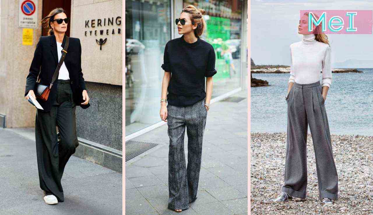 pantaloni palazzo look