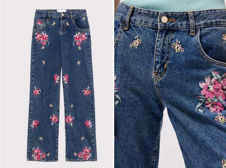 jeans a fiori