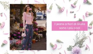 Jeans a fiori