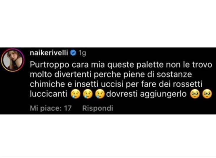 naike rivelli contro ferragni