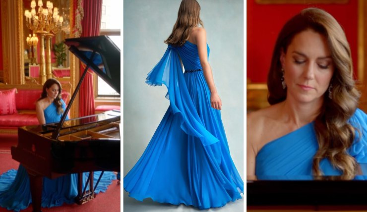 abito blu kate middleton piano eurovision - modaeimmagine.it