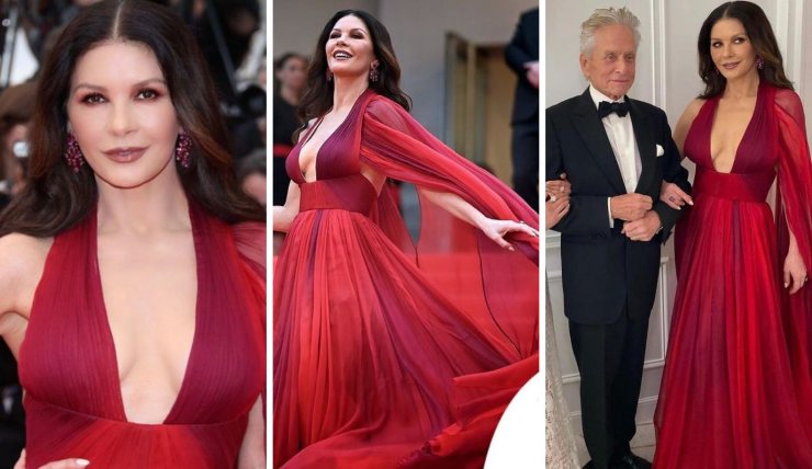 catherine zeta jones abito rosso 