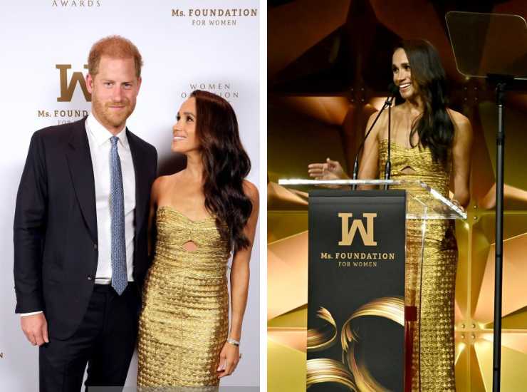 L'abito d'oro di Megan Markle 