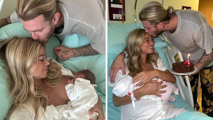 Diletta Leotta e Loris Karius con figlia Aria