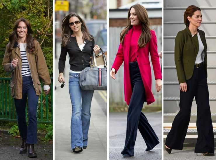kate middleton outfit jeans a zampa - modaeimmagine.it