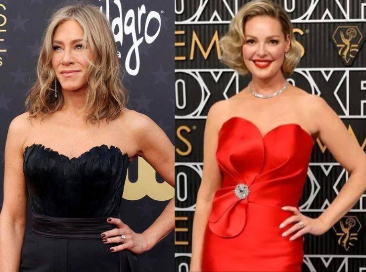 Jennifer Aniston e Katherine Heigl con il taglio bob mosso