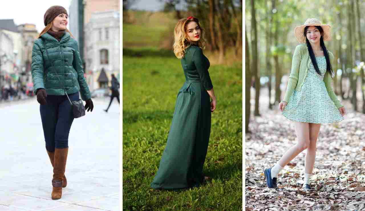 Idee outfit con colore verde